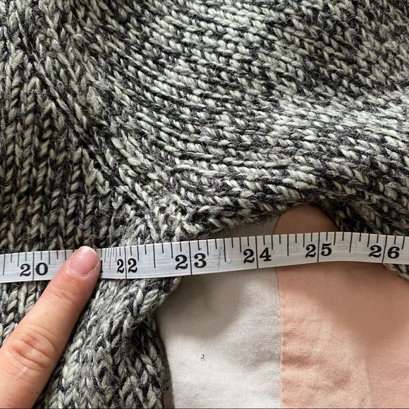 Sarah Spencer acrylic knit cardigan XL black grey - Picture 7 of 8